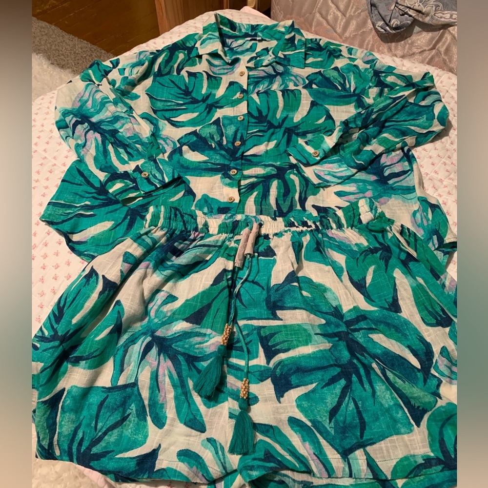 Blue Island Short/Blouse set